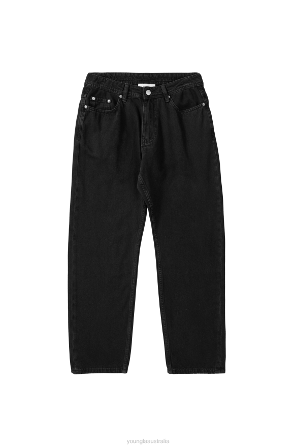 Clothing YoungLA 609 - BAGGY JEANS Black Wash Men 4F2FF754