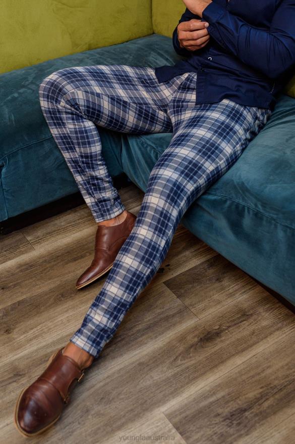 Clothing YoungLA 614 DAPPER DRESS PANTS Black Plaid Men 4F2FF744