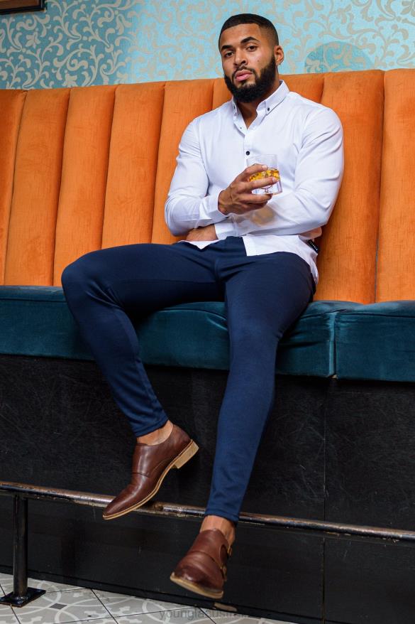 Clothing YoungLA 614 DAPPER DRESS PANTS Grey Men 4F2FF742