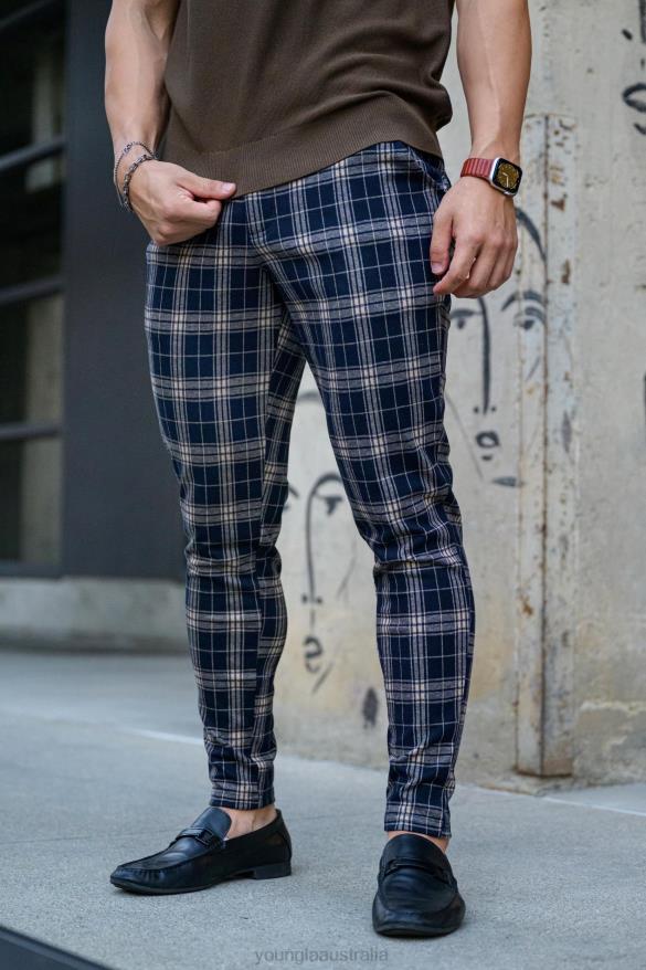 Clothing YoungLA 615 NEW DRESS PANTS Black/Grey Men 4F2FF750