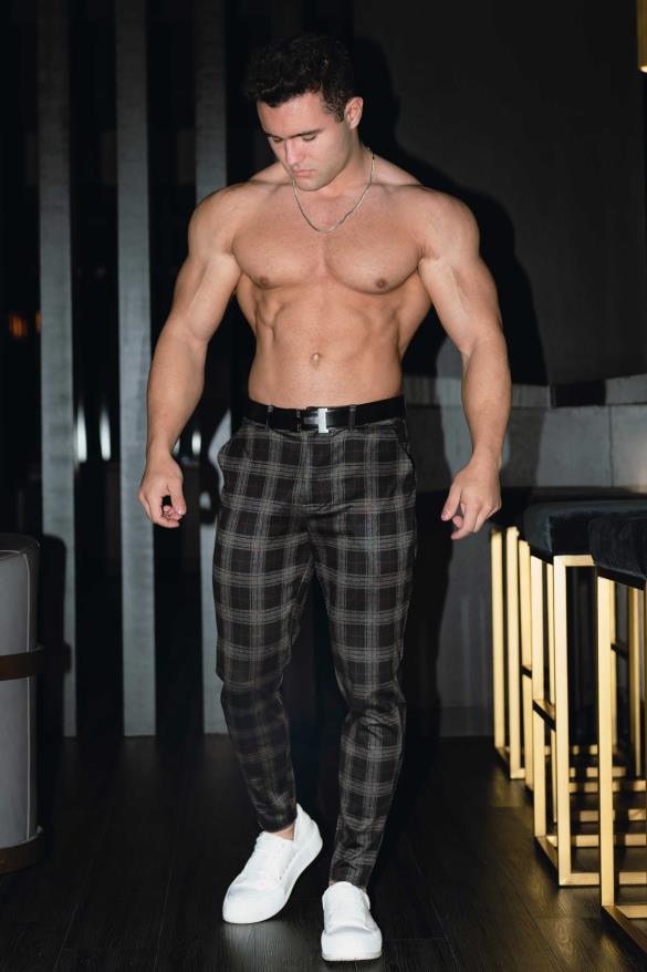 Clothing YoungLA 615 NEW DRESS PANTS Black/Grey Men 4F2FF750