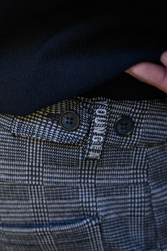 Clothing YoungLA 615 NEW DRESS PANTS Black/Grey Men 4F2FF750