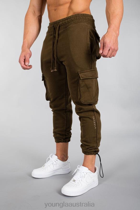 Clothing YoungLA 206 RAMBO COMBAT JOGGERS Brown Wash Men 4F2FF914