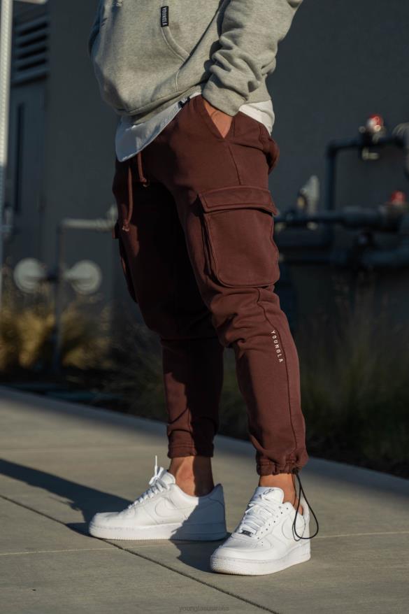 Clothing YoungLA 206 RAMBO COMBAT JOGGERS Brown Wash Men 4F2FF914