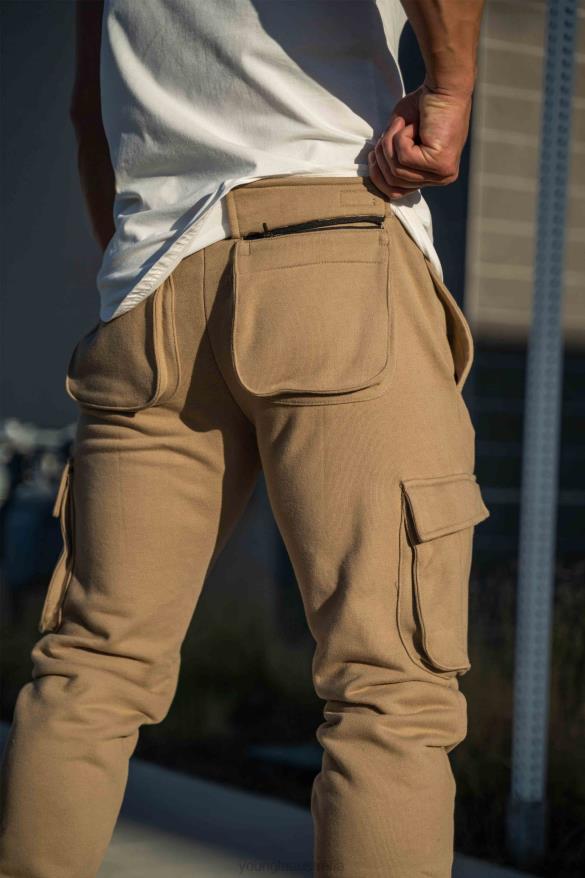 Clothing YoungLA 206 RAMBO COMBAT JOGGERS Brown Wash Men 4F2FF914