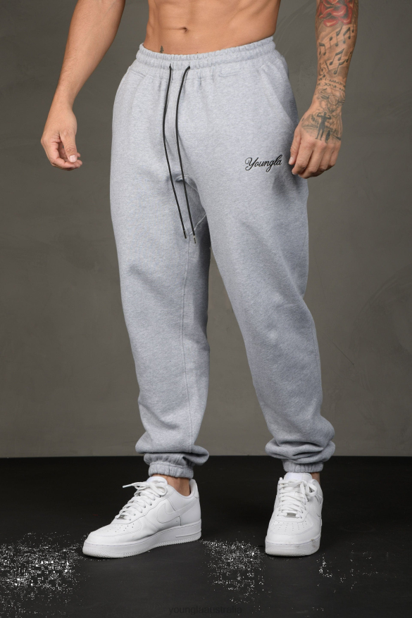 Clothing YoungLA 211 FOR HIM JOGGERS Heather Grey Men 4F2FF860