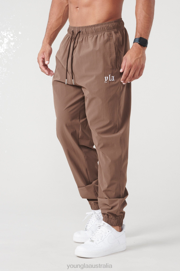 Clothing YoungLA 214 EFFORTLESS NYLON JOGGERS Chocolate Men 4F2FF854