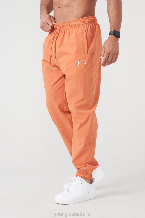 Clothing YoungLA 214 EFFORTLESS NYLON JOGGERS Orange Men 4F2FF856