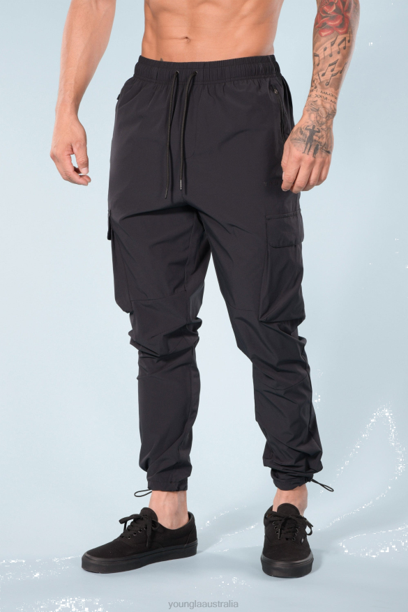 Clothing YoungLA 218 TRAVEL CARGO JOGGERS Black Men 4F2FF863