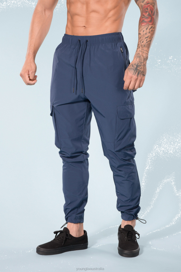 Clothing YoungLA 218 TRAVEL CARGO JOGGERS Navy Men 4F2FF866