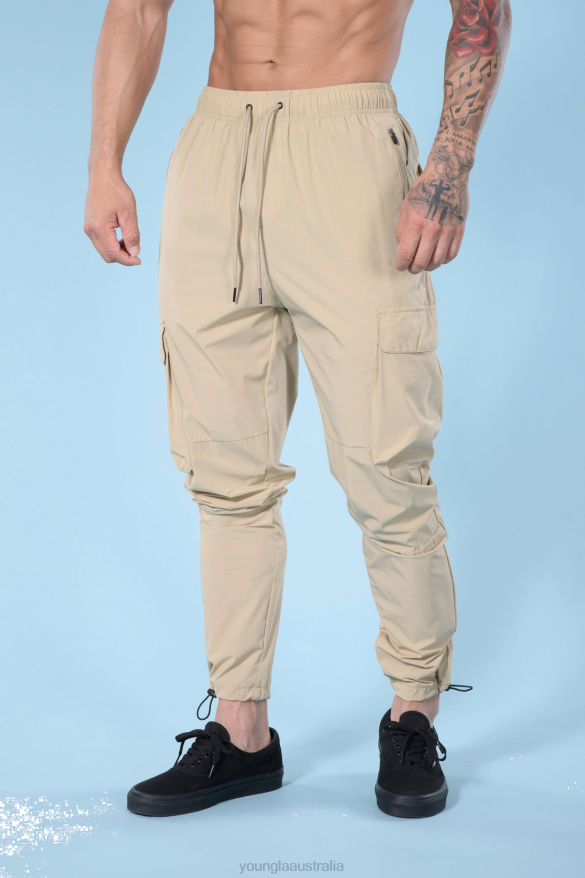 Clothing YoungLA 218 TRAVEL CARGO JOGGERS Tan Men 4F2FF867