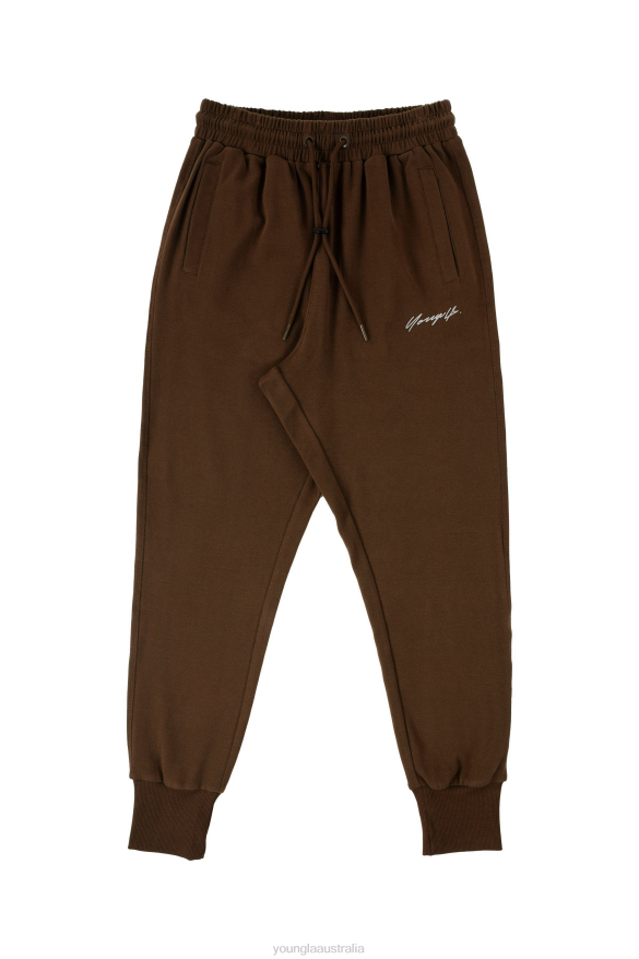 Clothing YoungLA 228 CLOUD JOGGERS Chocolate Brown Men 4F2FF874