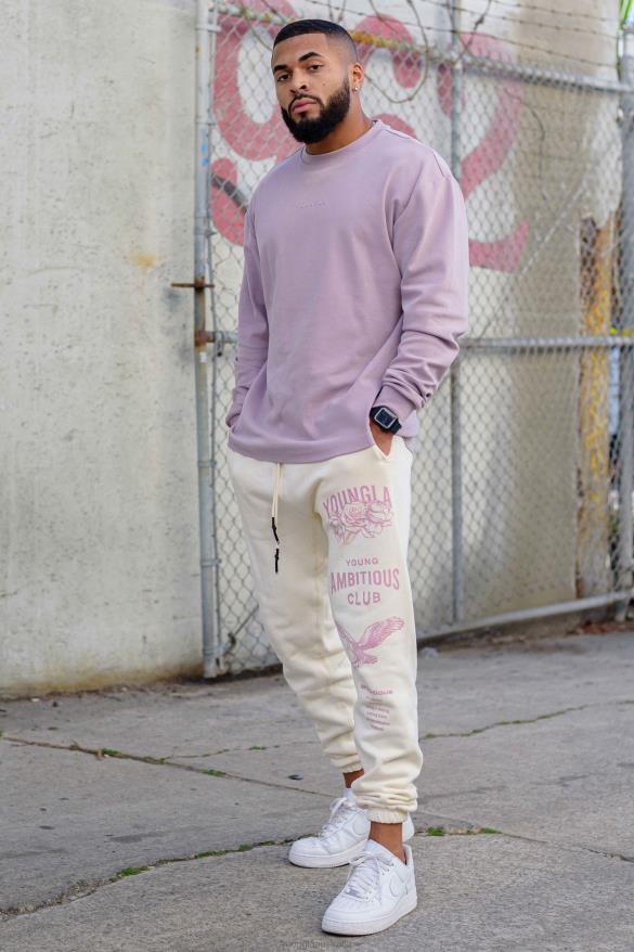 Clothing YoungLA 233 THE IMMORTAL JOGGERS Brown Washed Men 4F2FF846