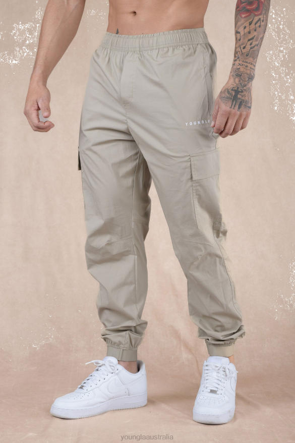 Clothing YoungLA 242 COMMUTER JOGGERS Cream Men 4F2FF910