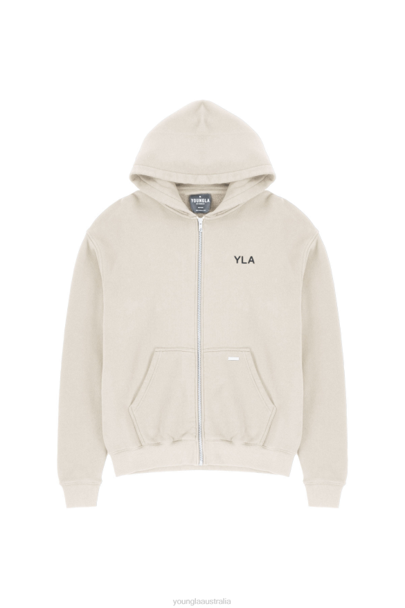 Clothing YoungLA 515 MONARCH ZIP-UP HOODIE Bone Wash Men 4F2FF790
