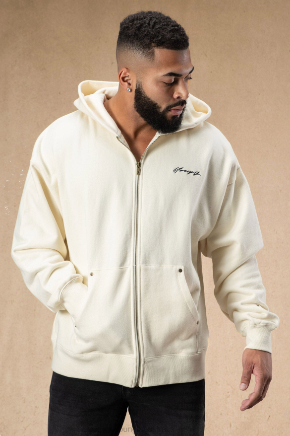 Clothing YoungLA 546 RIVET ZIPUP HOODIES Off-White Men 4F2FF782