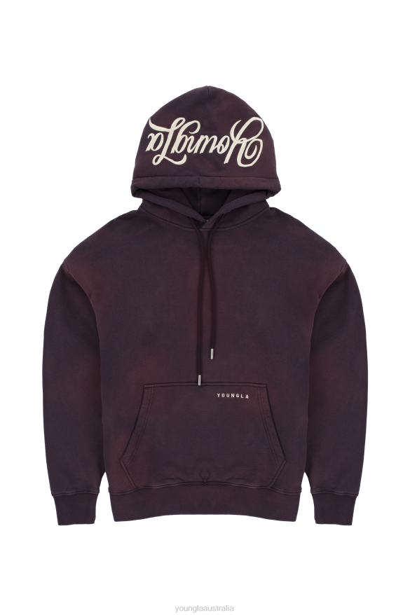 Clothing YoungLA 549 PHANTOM HOODIES Purple Wash Men 4F2FF768