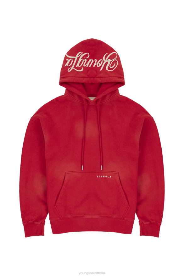 Clothing YoungLA 549 PHANTOM HOODIES Red Wash Men 4F2FF769