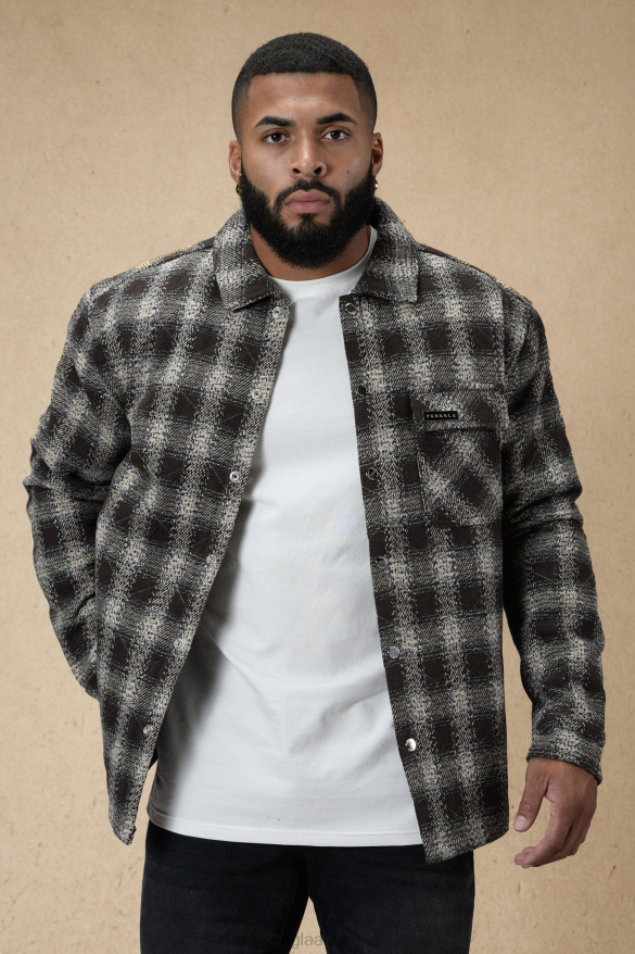 Clothing YoungLA 556 HIGH PROFILE FLANNEL JACKET Brown Men 4F2FF831