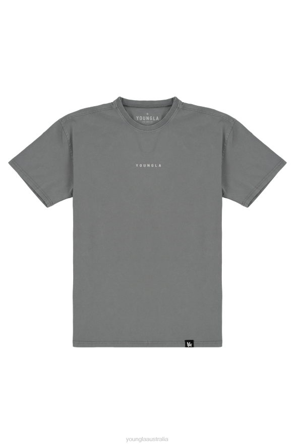 Clothing YoungLA 401 ESSENTIAL JACKED TEES Grey Wash Men 4F2FF135