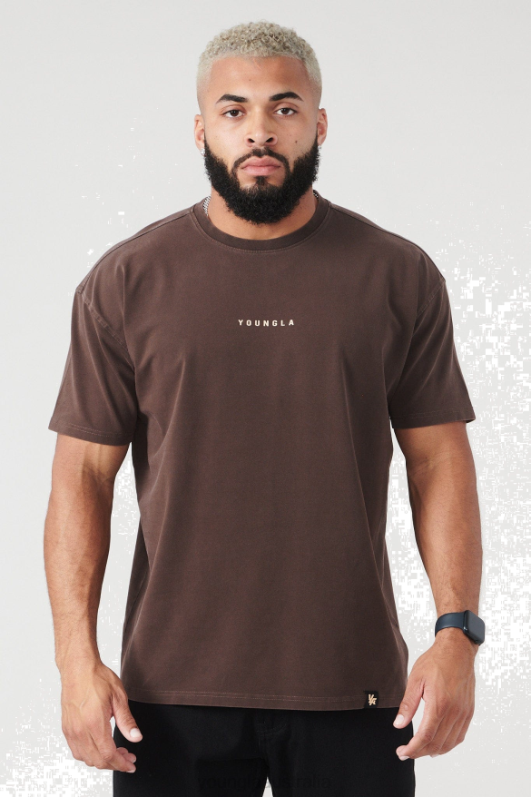 Clothing YoungLA 401 ESSENTIAL JACKED TEES SUMMER 23' Chocolate Wash Men 4F2FF202