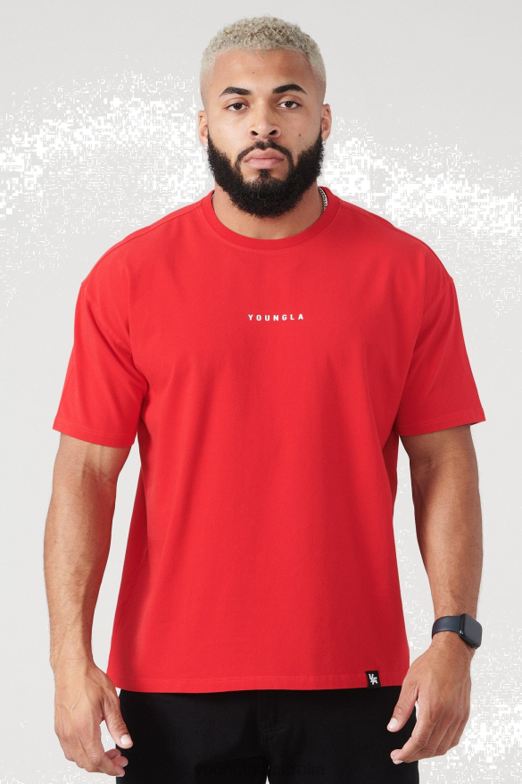 Clothing YoungLA 401 ESSENTIAL JACKED TEES SUMMER 23' Haute Red Wash Men 4F2FF203