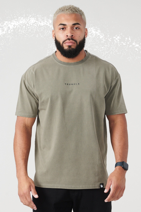 Clothing YoungLA 401 ESSENTIAL JACKED TEES SUMMER 23' Peat Wash Men 4F2FF206