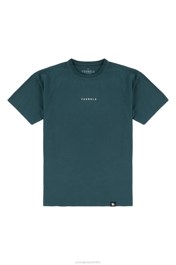 Clothing YoungLA 401 ESSENTIAL JACKED TEES Teal Wash Men 4F2FF139