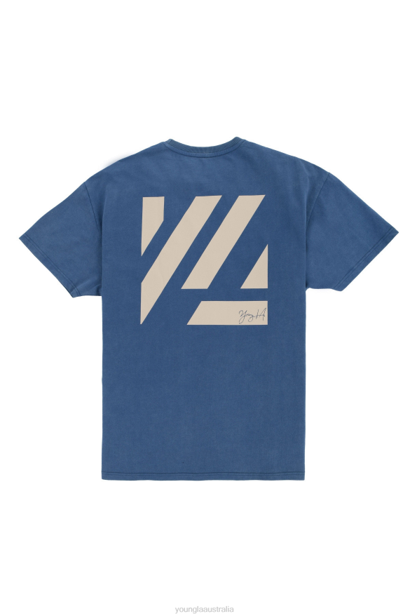 Clothing YoungLA 413 OVERSIZED BLOC SHIRTS Steel Blue Washed Men 4F2FF265