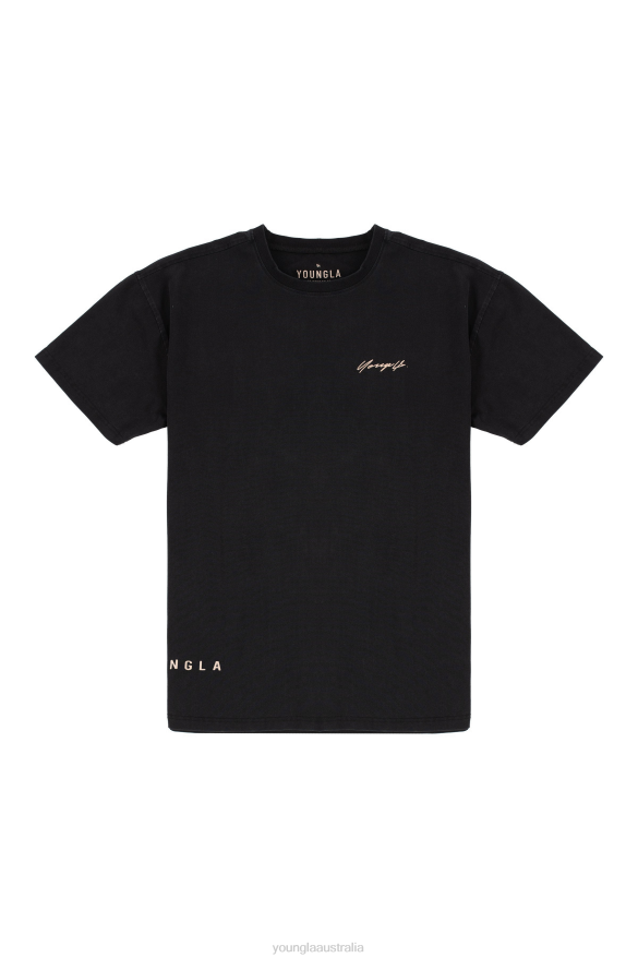 Clothing YoungLA 414 SIGNATURE TEES Black Wash Men 4F2FF288