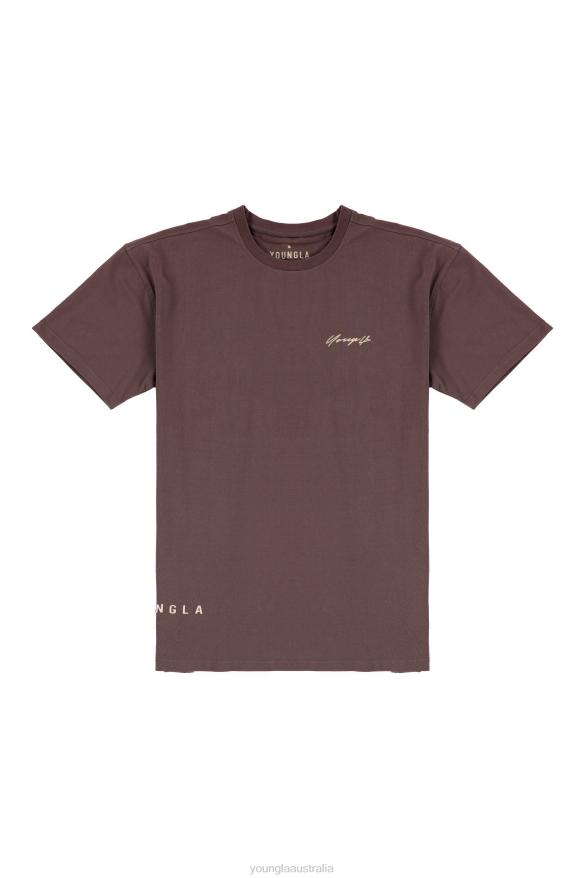 Clothing YoungLA 414 SIGNATURE TEES Wine Wash Men 4F2FF292