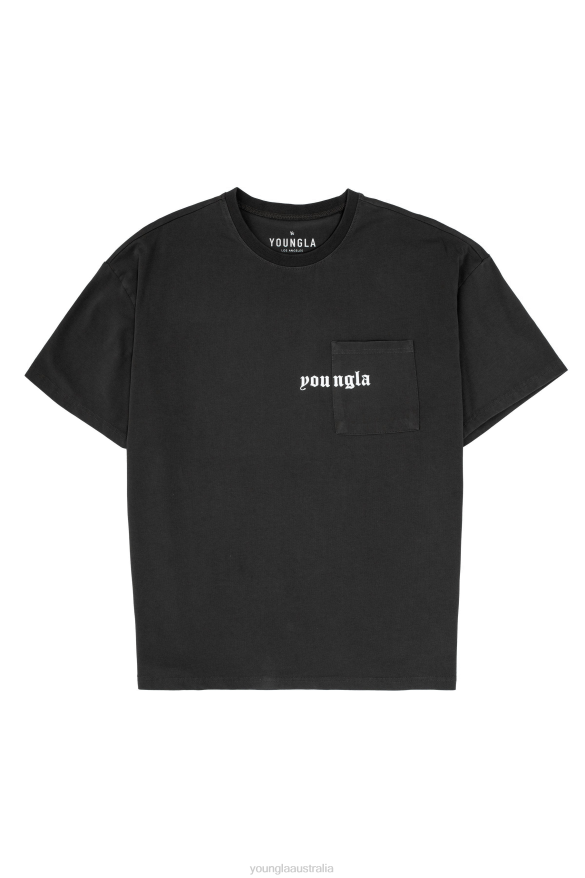 Clothing YoungLA 416 ETERNAL POCKET TEES Black Wash Men 4F2FF182