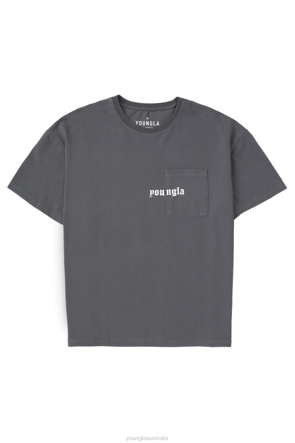 Clothing YoungLA 416 ETERNAL POCKET TEES Coal Wash Men 4F2FF184