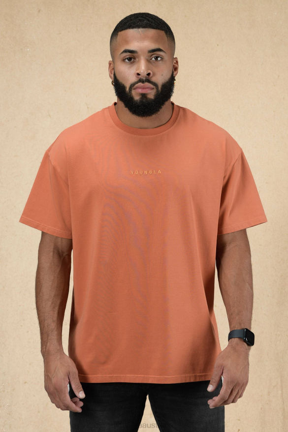 Clothing YoungLA 420 ESSENTIAL OVERSIZED TEE Orange Wash Men 4F2FF164