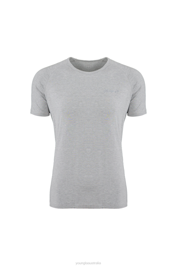 Clothing YoungLA 422 FITTED DELT TEE Heather Grey Men 4F2FF383