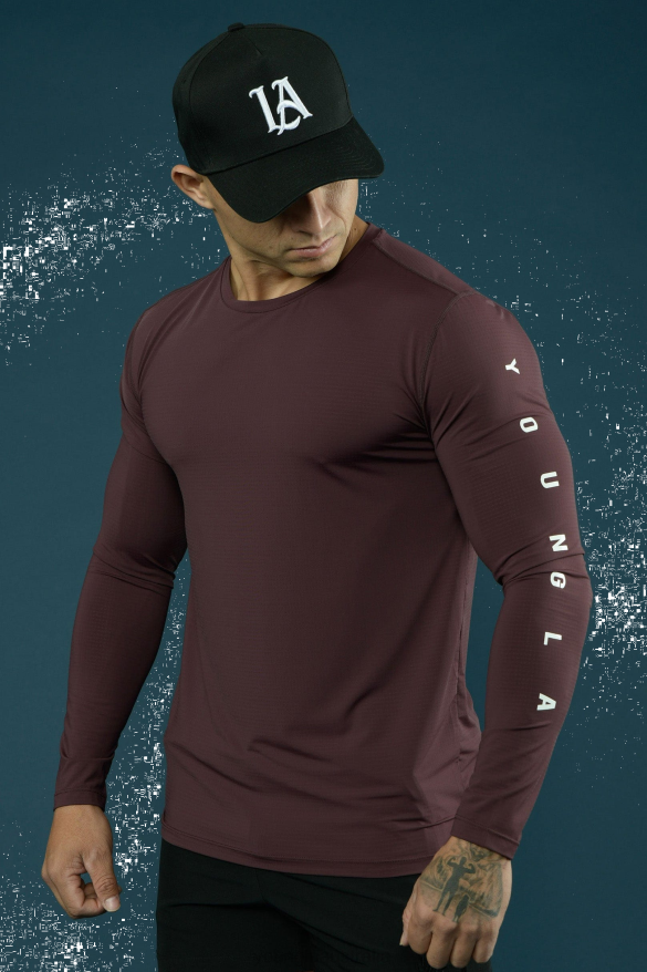 Clothing YoungLA 424 ZEPHYR COMPRESSION LONG SLEEVES Marooned Men 4F2FF149