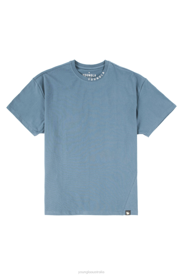 Clothing YoungLA 429 TRADEMARK TEES Grey Blue Men 4F2FF284