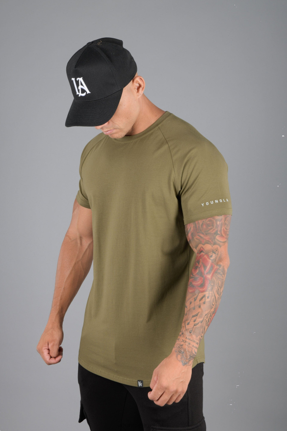Clothing YoungLA 442 ULTIMATE HYBRID TEE Olive Men 4F2FF464