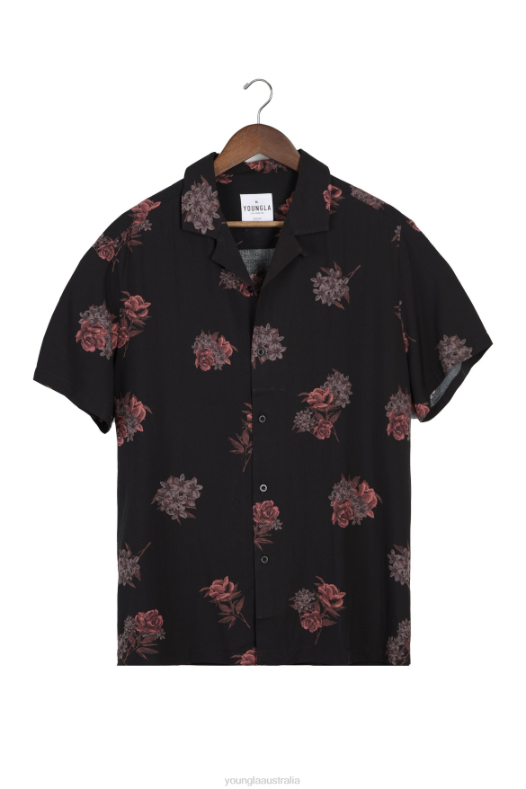Clothing YoungLA 445 CABO VIBEZ SHIRTS PRINTED Black Essence Men 4F2FF312