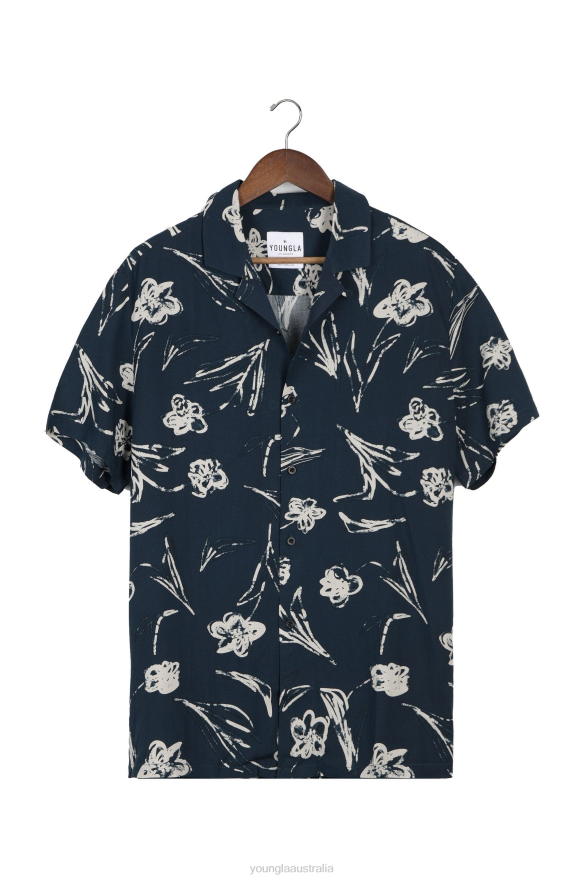 Clothing YoungLA 445 CABO VIBEZ SHIRTS PRINTED Chalk Flowers Men 4F2FF314