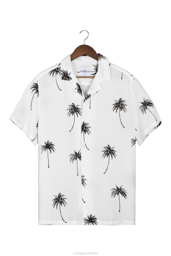 Clothing YoungLA 445 CABO VIBEZ SHIRTS PRINTED Palm Shadows Men 4F2FF317