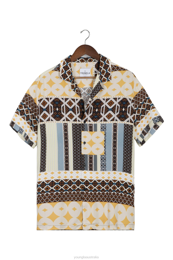 Clothing YoungLA 445 CABO VIBEZ SHIRTS PRINTED Tribal Trips Men 4F2FF319