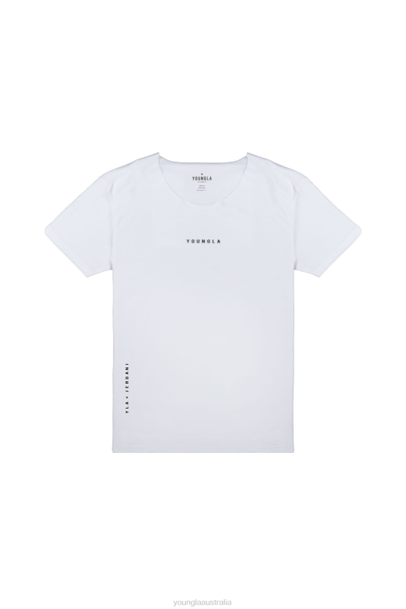 Clothing YoungLA 447 WIDE NECK RAW CUT TEE White Men 4F2FF235