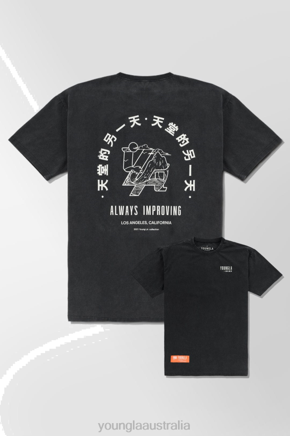 Clothing YoungLA 449 WASHED DRIP TEES Day in Heaven Men 4F2FF272