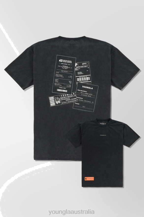 Clothing YoungLA 449 WASHED DRIP TEES Post Office Men 4F2FF274