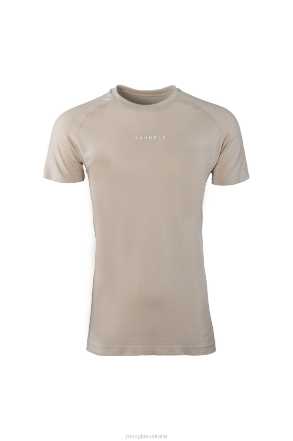 Clothing YoungLA 454 NEW GEN COMPRESSION TEE Beige Men 4F2FF376