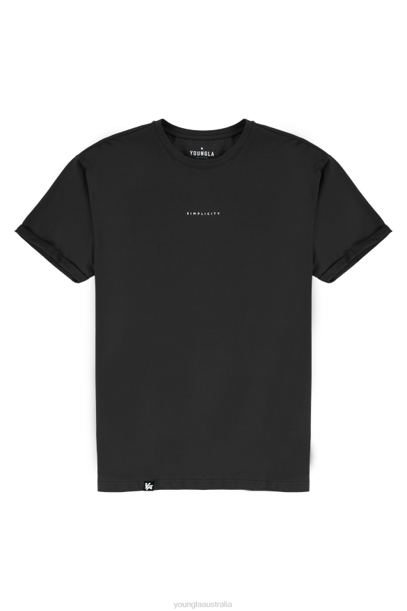 Clothing YoungLA 456 SIMPLICITY TEES Black Men 4F2FF404