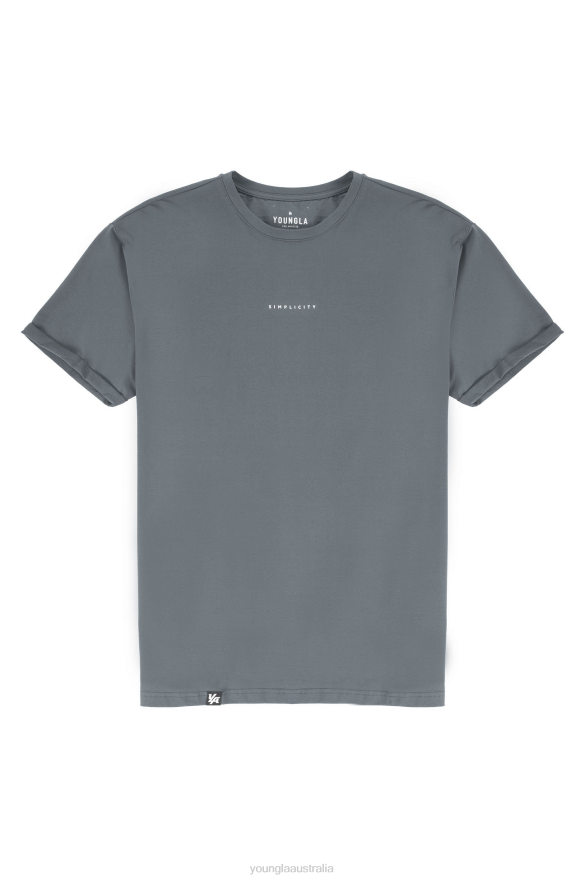 Clothing YoungLA 456 SIMPLICITY TEES Nardo Grey Men 4F2FF405