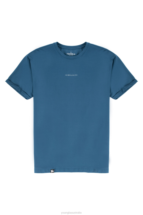 Clothing YoungLA 456 SIMPLICITY TEES Teal Men 4F2FF407