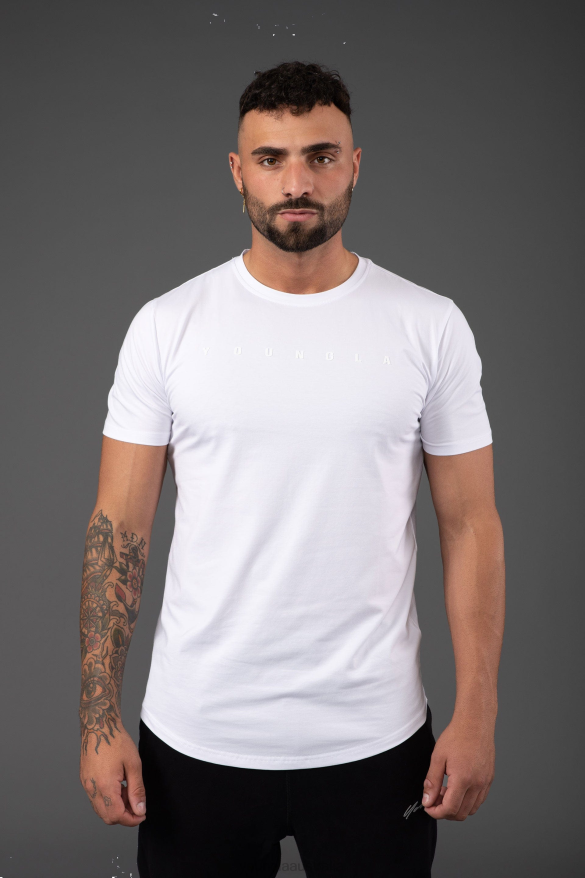 Clothing YoungLA 459 MONOCHROME FITTED TEES White Men 4F2FF306